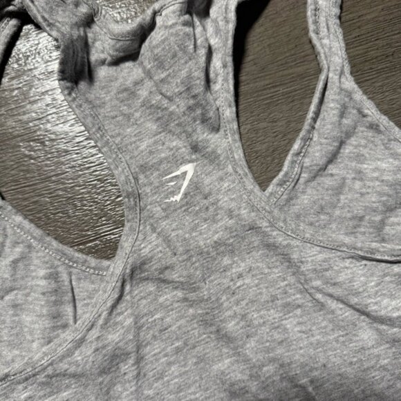 Gymshark Grey Racerback Tank Top S - Picture 4 of 8